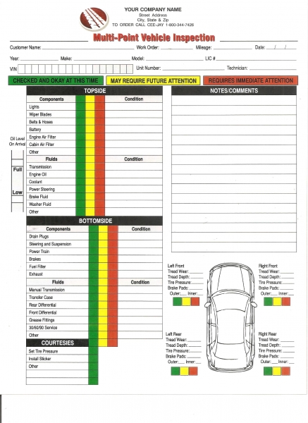 Vehicle Inspection Report Printable