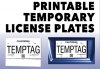 Printable Temporary License Plates